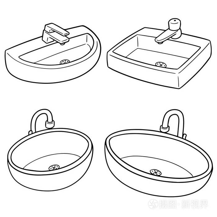 水盆简笔画图片大全图片