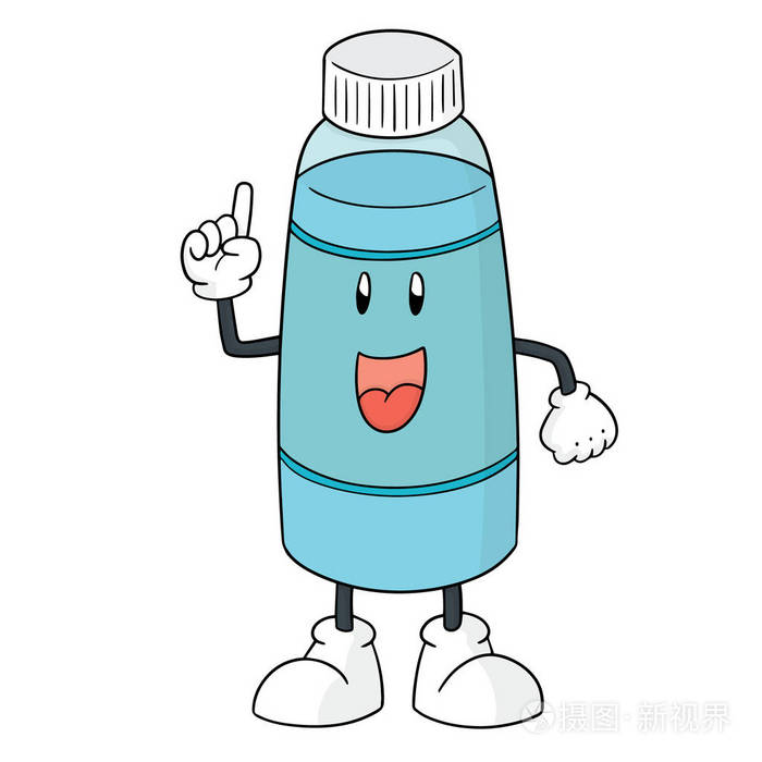 水瓶卡通矢量