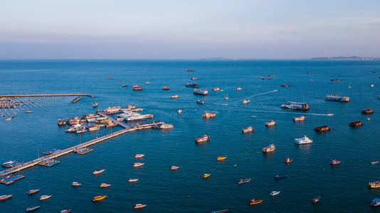 泰国芭堤雅海景鸟瞰图