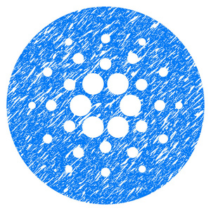 Cardano 货币图标垃圾水印