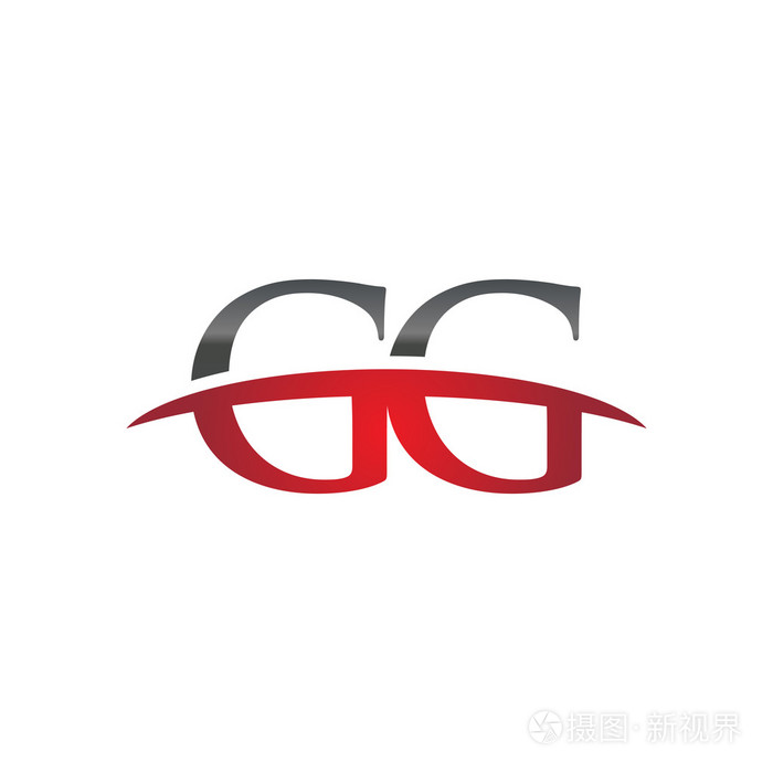 首写字母gg红色耐克标志耐克标志