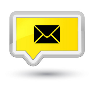 电子邮件图标黄金黄色横幅按钮