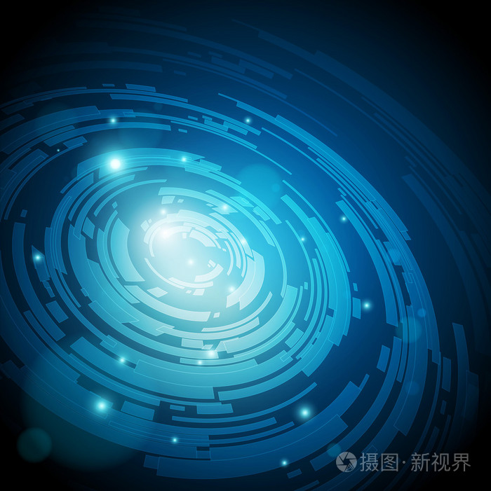 高科技抽象的蓝色背景-矢量