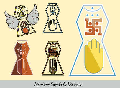 马哈维尔组的耆那教符号照片