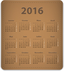 2016 法国日历