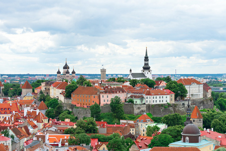 老塔林，爱沙尼亚的全景视图