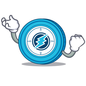 成功 Electroneum 硬币 chracter 卡通