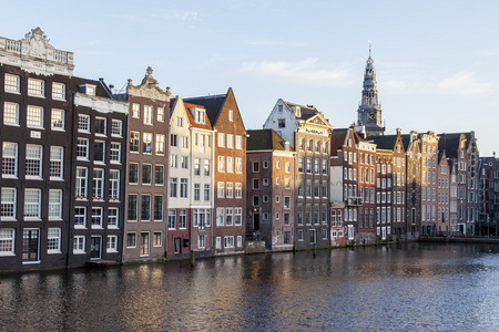 阿姆斯特丹，荷兰在 2016 年 3 月 28 日。典型城市视图