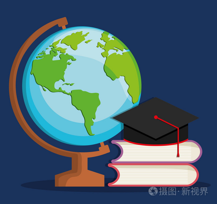 学校设计教育理念学习图标矢量