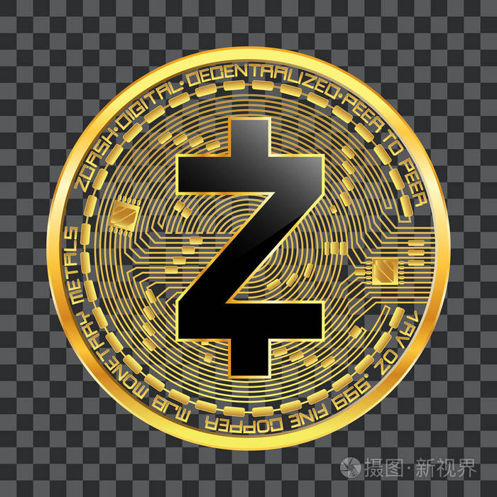 密码货币 zcash 黄金符号