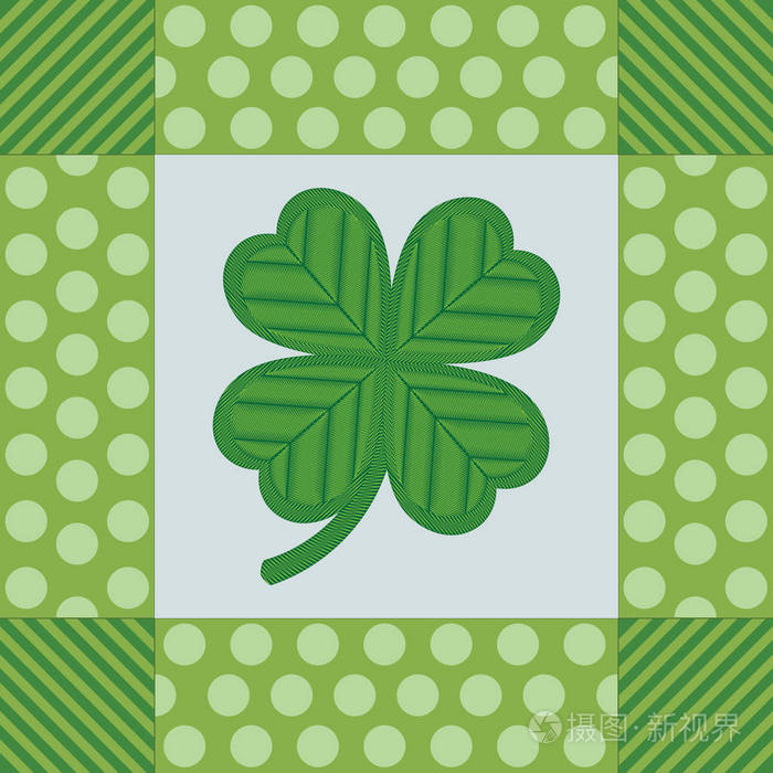 三叶草数字式刺绣