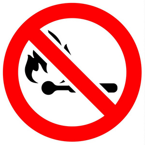 红色的禁止标志照片