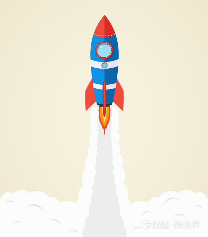 火箭发射进入太空.启动概念