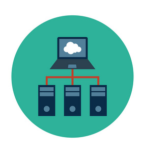 云网络平面矢量图标