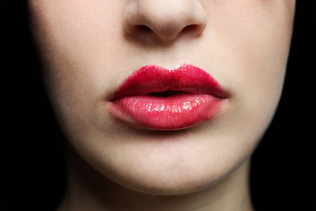 女孩的双唇图片