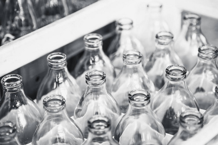 玻璃瓶艺术摄影黑白单音色调照片