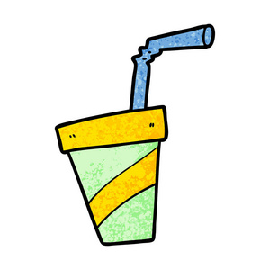 卡通汽水饮料矢量插画照片