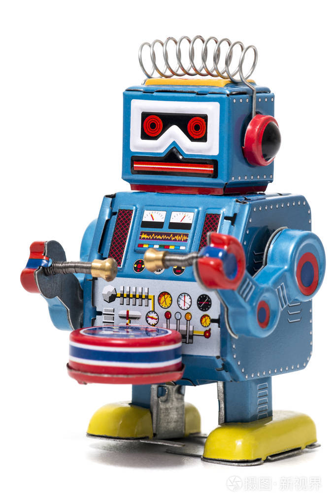 复古锡机器人玩具照片-正版商用图片0f3ran-摄图新视界