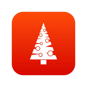 圣诞树图标数字红色