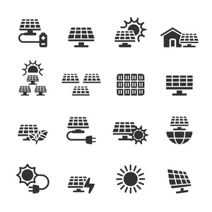 太阳平图标集图片
