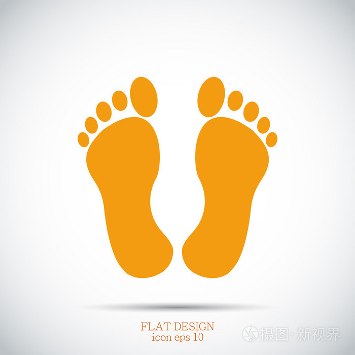 脚矢量图标