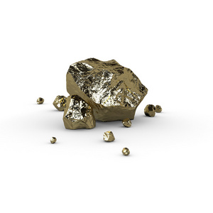 黄铜，矿物原料分离图