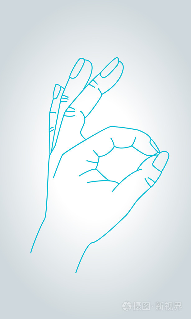 ok 的手势手势插画-正版商用图片0f48hq-摄图新视界