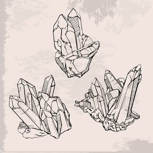 水晶宝石素描图照片