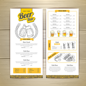 啤酒酒吧菜单设计