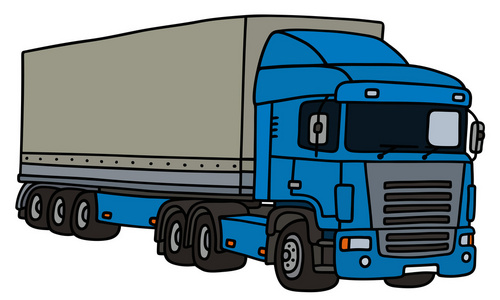 半挂车卡车插画