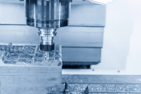 夹紧部分数控铣削机切割样品部分照片