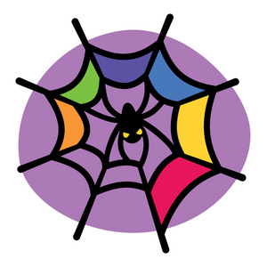 多彩的蜘蛛网图片