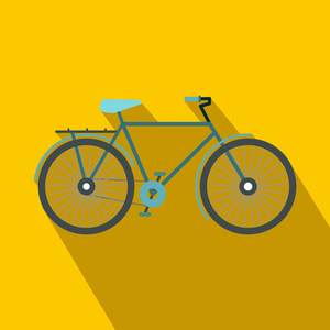 自行车在平面样式的图标