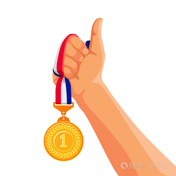 金牌在手.矢量插画-正版商用图片0f53hr-摄图新视界