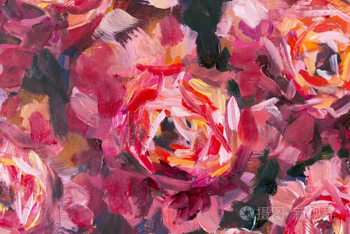红紫罗兰花玫瑰牡丹近油画 抽象手绘花背景设计婚礼请柬 保存日期卡 面料 墙纸 剪贴簿照片 正版商用图片0f545b 摄图新视界