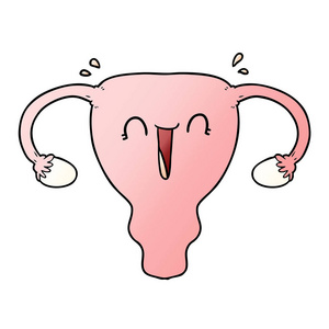 快乐子宫卡通快乐子宫的矢量图解照片