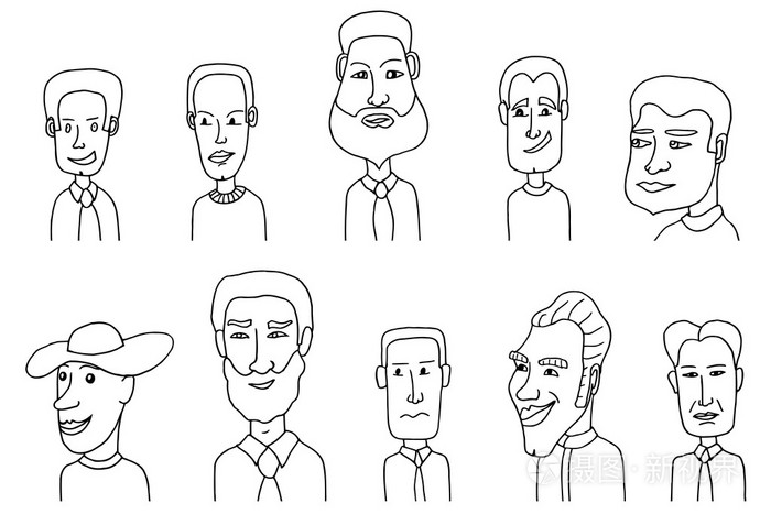 素描的人形图标插画-正版商用图片0f5apk-摄图新视界