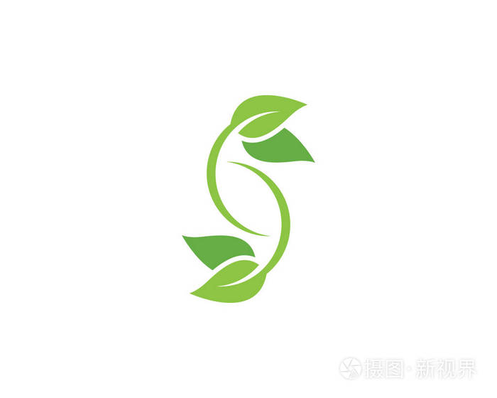 叶子生态学自然标志模板