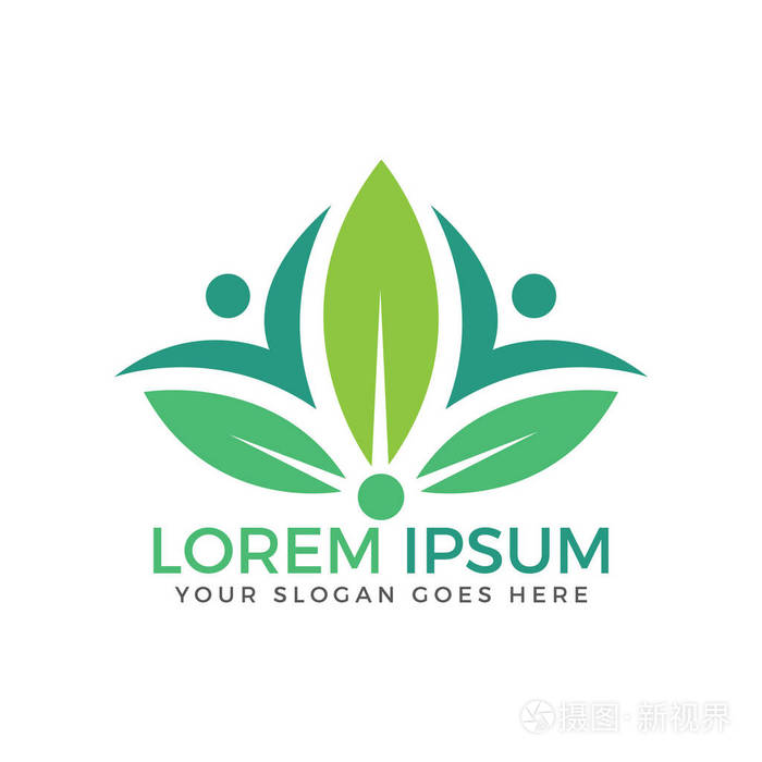 健康和健身矢量标志设计.美容院与女性标志设计