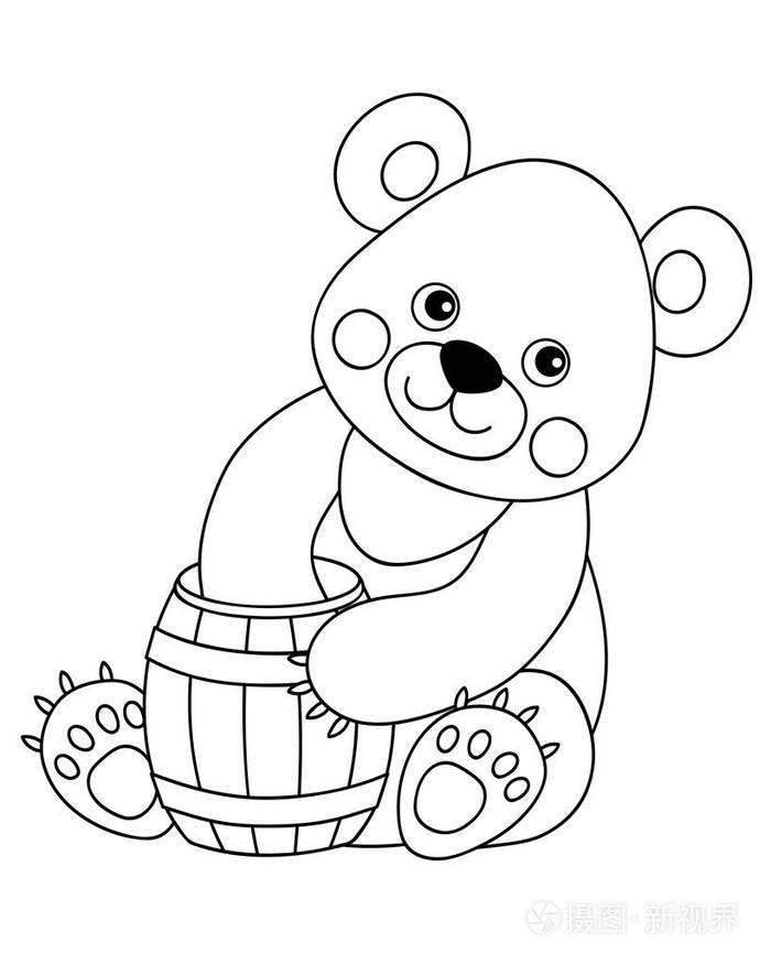 矢量可爱的卡通熊