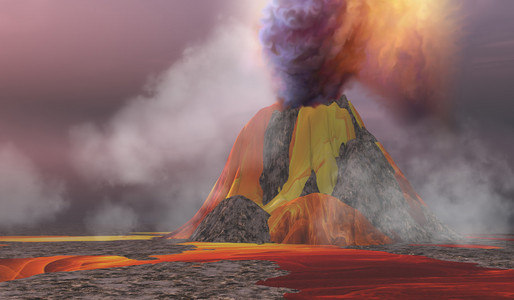火山的土地图片