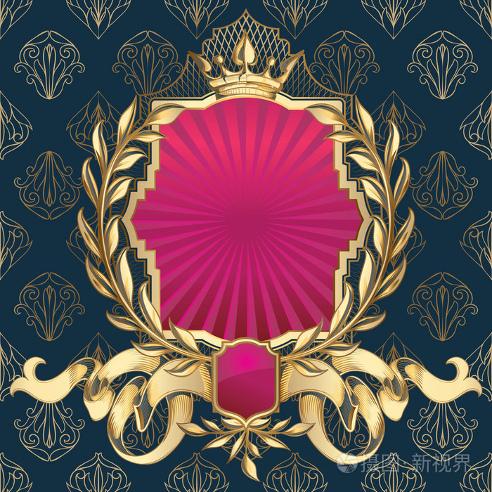 金色复古装饰徽章