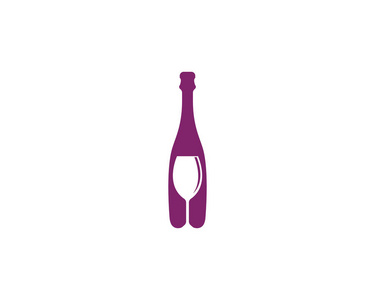 葡萄酒徽标模板矢量图示