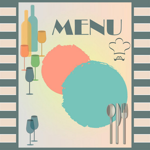 餐厅菜单的设计。矢量图
