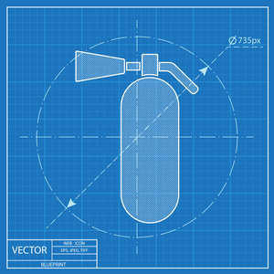 灭火器的蓝图图标