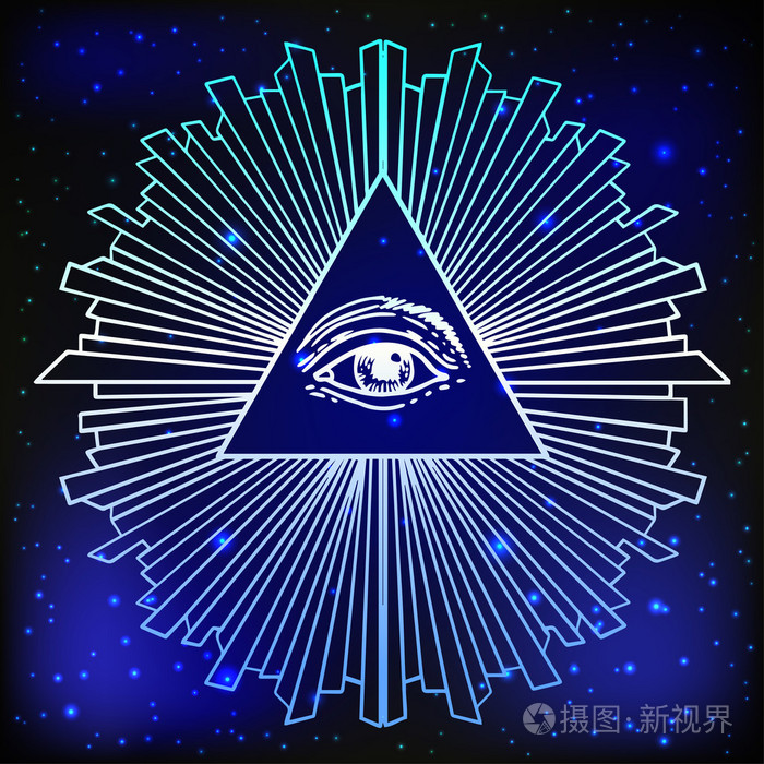 所有的眼睛都在三角形金字塔内