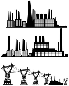 三个工厂剪影