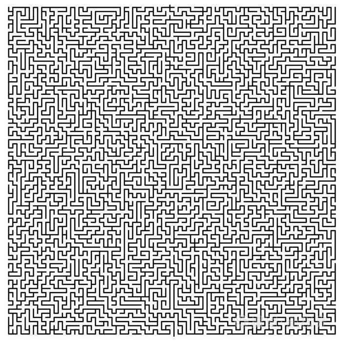 矢量迷宫插图迷宫形状孤立在白色ba