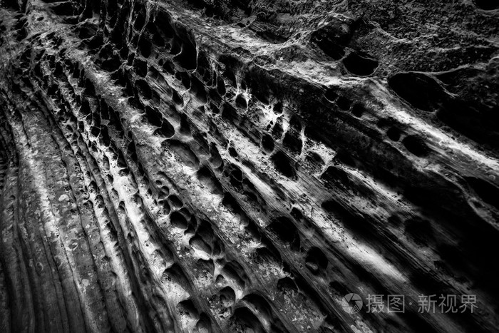 砂岩背景纹理黑色和白色