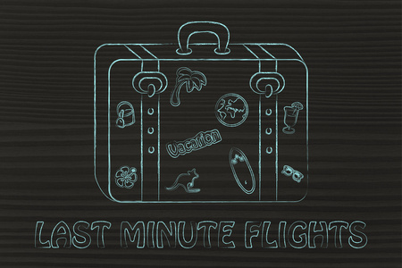 最后一分钟飞行与行李图